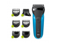 Series 3 Shave&Style 310BT Wet&Dry scheerapparaat met precisiebaardtrimmer en 5 kammen, zwart/blauw.