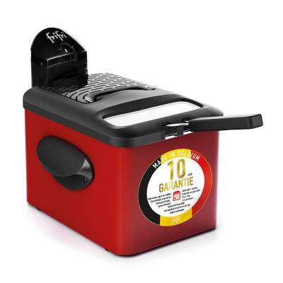 Expert Friteuse 3,5 L - metalen mantel - 3200 W (rood) + DuoFil deksel  Frifri