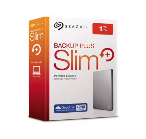 Backup Plus Slim 1TB Zilver  Seagate