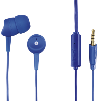 In-ear-stereo-headset Basic4Phone, blauw 