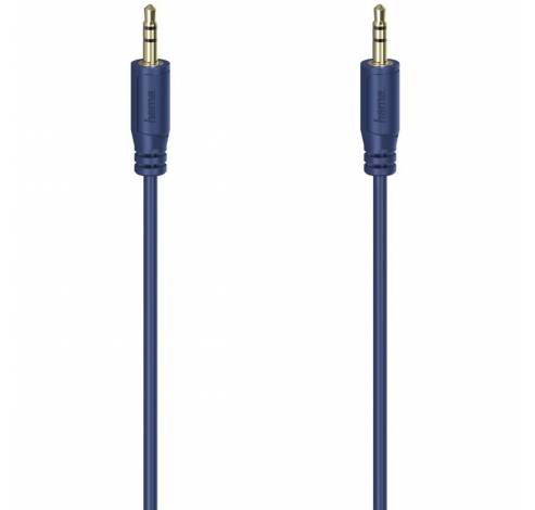 Audiocable Flexi-Slim 3.5mm Plug Gold Plated Blue 0.75m  Hama