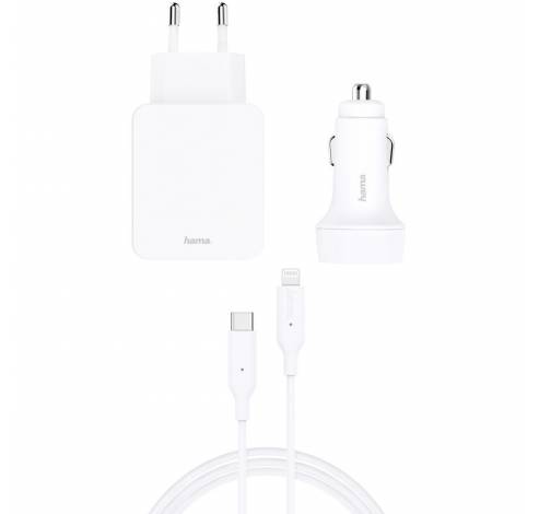 3in1 QuickCharge 18W PD for iPhone Lightning Cable 1m  Hama