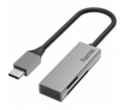 USB-Card Reader USB-C USB 3.0 SD/MicroSD Alu Hama