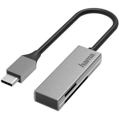 USB-Card Reader USB-C USB 3.0 SD/MicroSD Alu  Hama