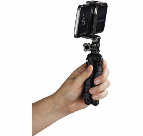 Mini trépied flexible pr smartphone et GoPro, appareils 5,5 à 7,8 cm  Hama