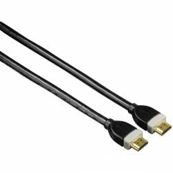 Hama Câble HDMI™ haute vitesse, Ethernet, Or, Double blindage, Noir, 1,80m 