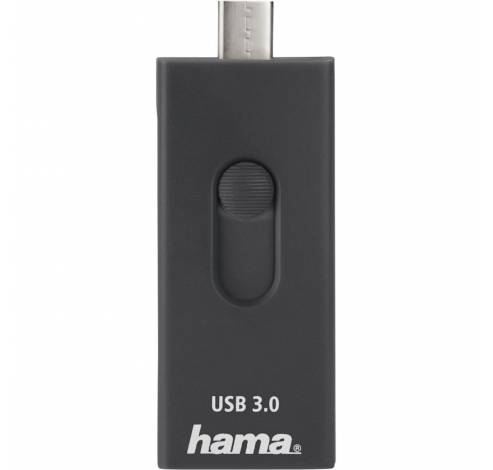 USB-3.1-Type-C + USB-3.0-Type-A-OTG-kaartlezer, SD/microSD, grijs  Hama
