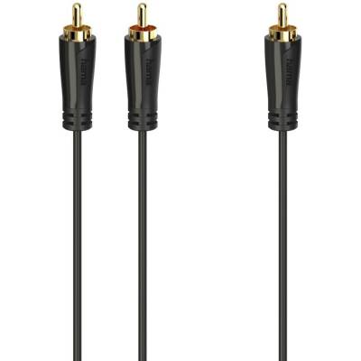 Subwoofer Cable Cinch-Plugs - 2 Cinch-Plugs Gold Pla...  Hama