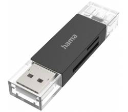 USB-Card Reader OTG USB-A + USB-C USB 3.0 SD/MicroSD Hama