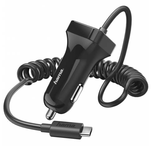 Car Charger USB Type-C 2.4A Black  Hama