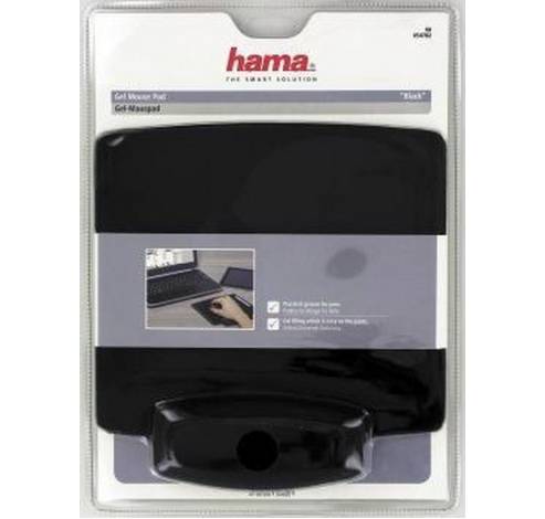 Tapis de souris avec repose-poignet en gel noir  Hama