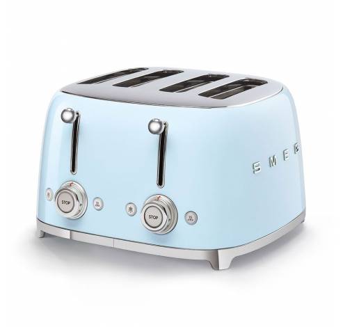 Grille-pain 4 tranches 4 fentes Bleu pastel  Smeg