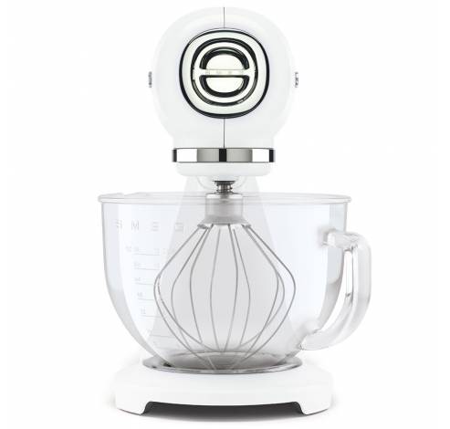 Keukenrobot 4,8L Wit met glazen mengkom  Smeg