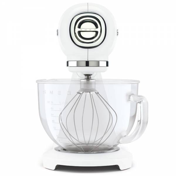 Keukenrobot 4,8L Wit met glazen mengkom Smeg