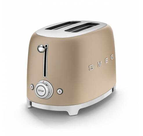 Grille-pain 2 tranches 2 fentes Champagne mat  Smeg