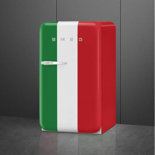 Jaren '50 Koelkast Home Bar 130L hoogte 96cm scharnieren rechts italiaanse vlag Smeg