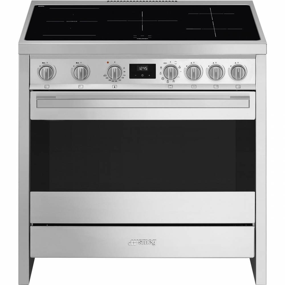 Smeg Fornuis Mixed Fornuis Inductie B95IMX9 90x60x90cm Inox