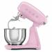 Keukenrobot inox mengkom volume 4,8 liter roze Smeg