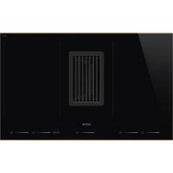 Smeg Dolce Stil Novo Inductiekookplaat met geïntegreerde dampkap 80cm HOBD682R1 