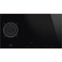 Smeg Dolce Stil Novo Gas/ inductie kookplaat 90cm PM6954R 