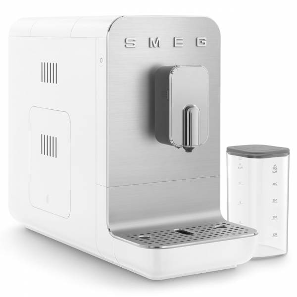 BCC13 Bean to cup Volautomatische koffiemachine automatisch melksysteem mat wit met inox Smeg