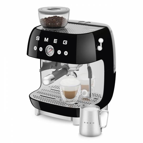 Espresso koffiemachine met geïntegreerde molen - zwart Smeg