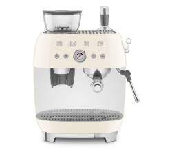 Espresso koffiemachine met geïntegreerde molen - crème Smeg