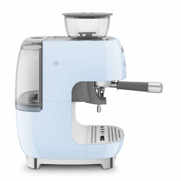 Espresso koffiemachine met geïntegreerde molen - pastelblauw Smeg