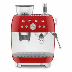Machine à café expresso avec broyeur intégré - rouge 