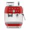 Espresso koffiemachine met geïntegreerde molen - rood 