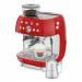 Espresso koffiemachine met geïntegreerde molen - rood Smeg