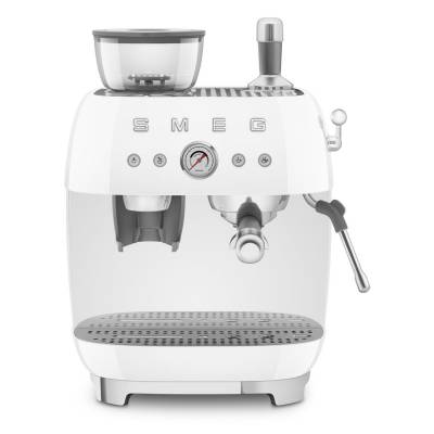 Machine à café expresso avec broyeur intégré - blanc Smeg