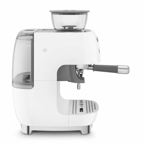 Espresso koffiemachine met geïntegreerde molen - wit 