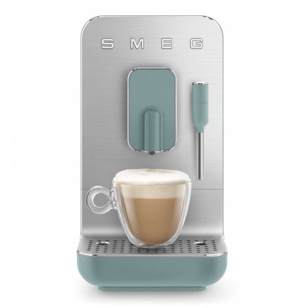Bean to cup - Machine à café automatique - fonction vapeur -  vert emeraude avec inox 