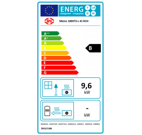 Metro 100XT/2 Eco Wave Ceraglass, Aardgas  Dru