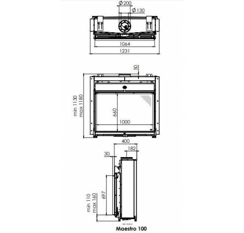 Maestro 100 Eco Wave Ceraglass, Aardgas  Dru