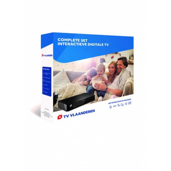 Complete schotelset met interactieve satelliet hd-recorder MP-201 TV VLAANDEREN Complete schotelset met interactieve satelliet hd-recorder MP-201 TV VLAANDEREN