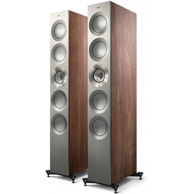 REFERENCE 5 Meta Floorstanding SpeakerWN/SLV  SATIN WALNUT/SILVER(per paar) KEF