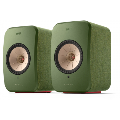 KEF LSX II Wireless Stereo Speakers Olive Green KEF