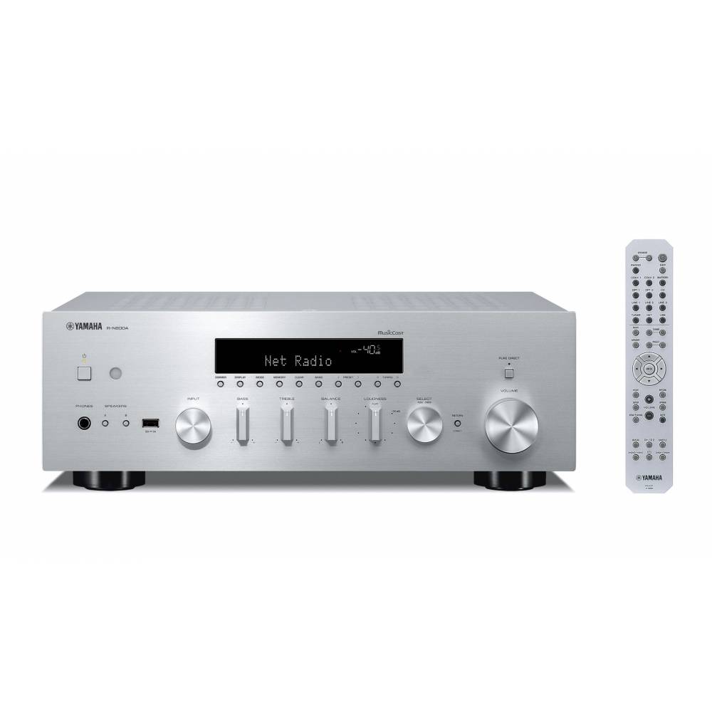 Yamaha Receiver RN600A Receiver zilver 2x105W(RMS) DAB MusicCast