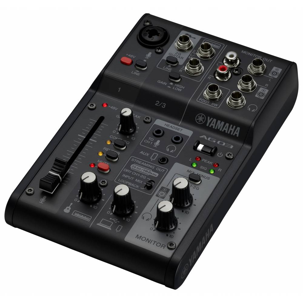 Yamaha Audiostreamer AG-03MK2 Livestreamingmixer Black