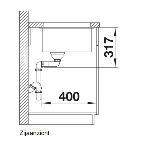 Etagon 700-U Silgranit zacht wit  Blanco