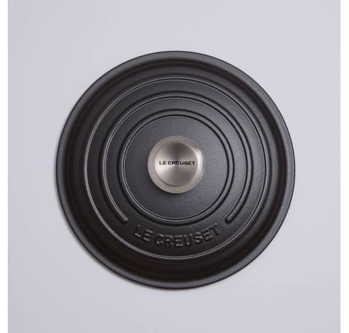 Cocotte ronde en fonte intérieur noir 22cm 3,3L noir  Le Creuset