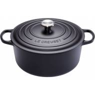 Cocotte ronde en fonte intérieur noir 24cm 4,2L noir 