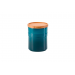 Voorraadpot M in Aardewerk met Houten Deksel 10cm 0,54L Deep Teal  