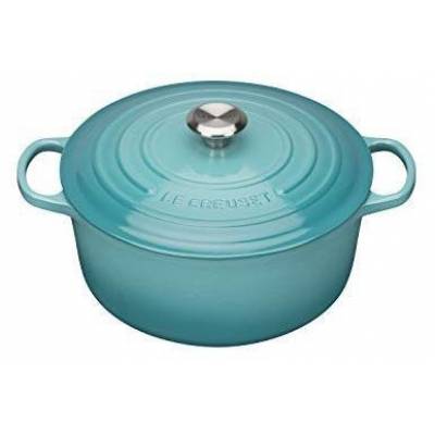 Gietijzeren Ronde cocotte 24cm 4,2L Caribbean Blue 