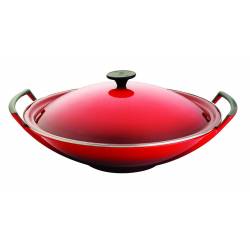 Le Creuset Gietijzeren wok in Kersenrood 36cm 4,5l 