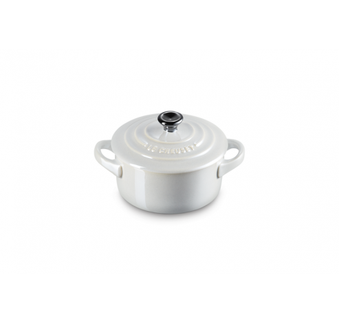 Mini Stoofpan in Aardewerk 10cm 0,25l Metallic Mist Grey   Le Creuset