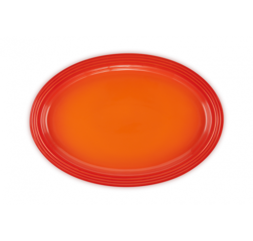 Serveerschaal Ovaal in Aardewerk 46cm Oranjerood  Le Creuset