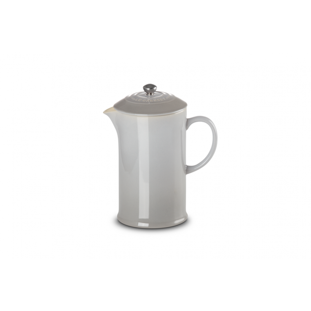 Le Creuset Koffiemakers Koffiepot met Pers in Aardewerk 1l Mist Grey